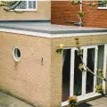 extension with a fibreglass roof